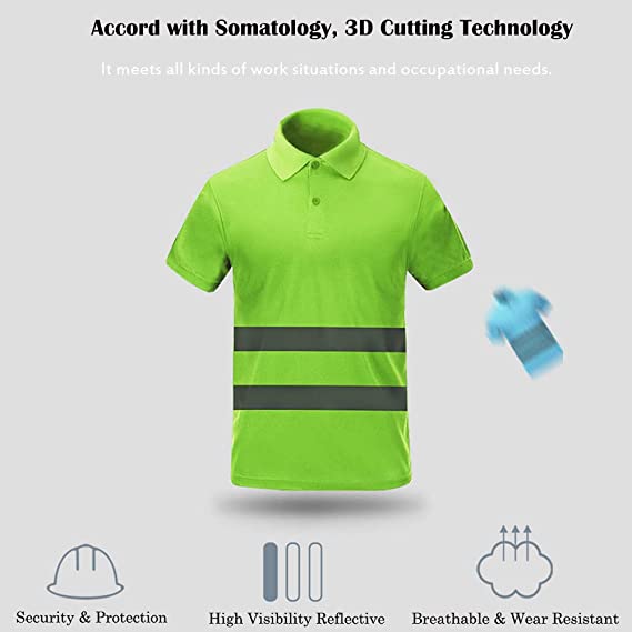 High Visibility Breathable Security Polo Shirt - Various Colors