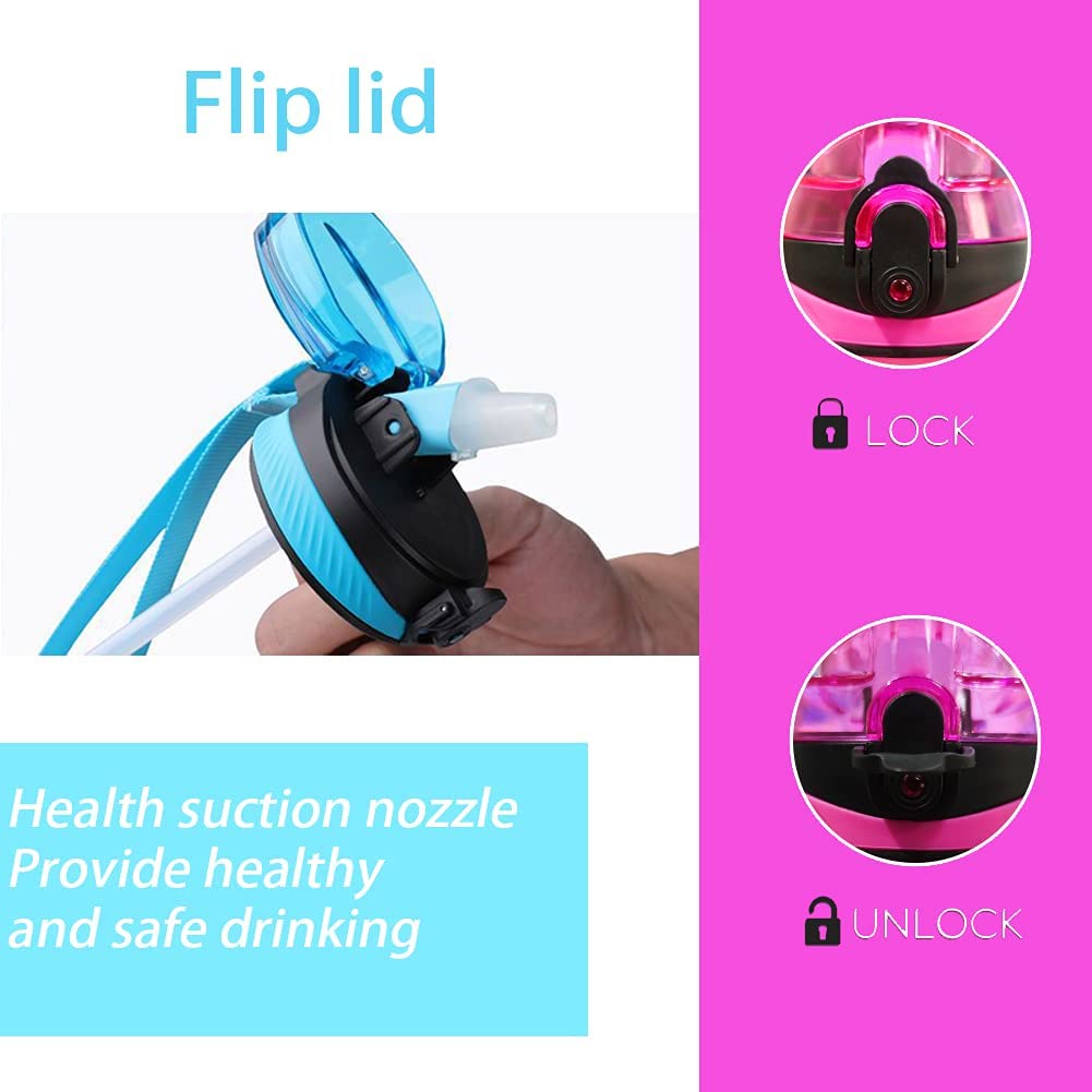 32oz Water Bottle with Times to Drink, Portable Reusable Leakproof BPA Free Motivational Water Hydrate Bottles with Time Marker&Straw,Ensure Drink Enough Water for Fitness,Gym,Outdoor Sports