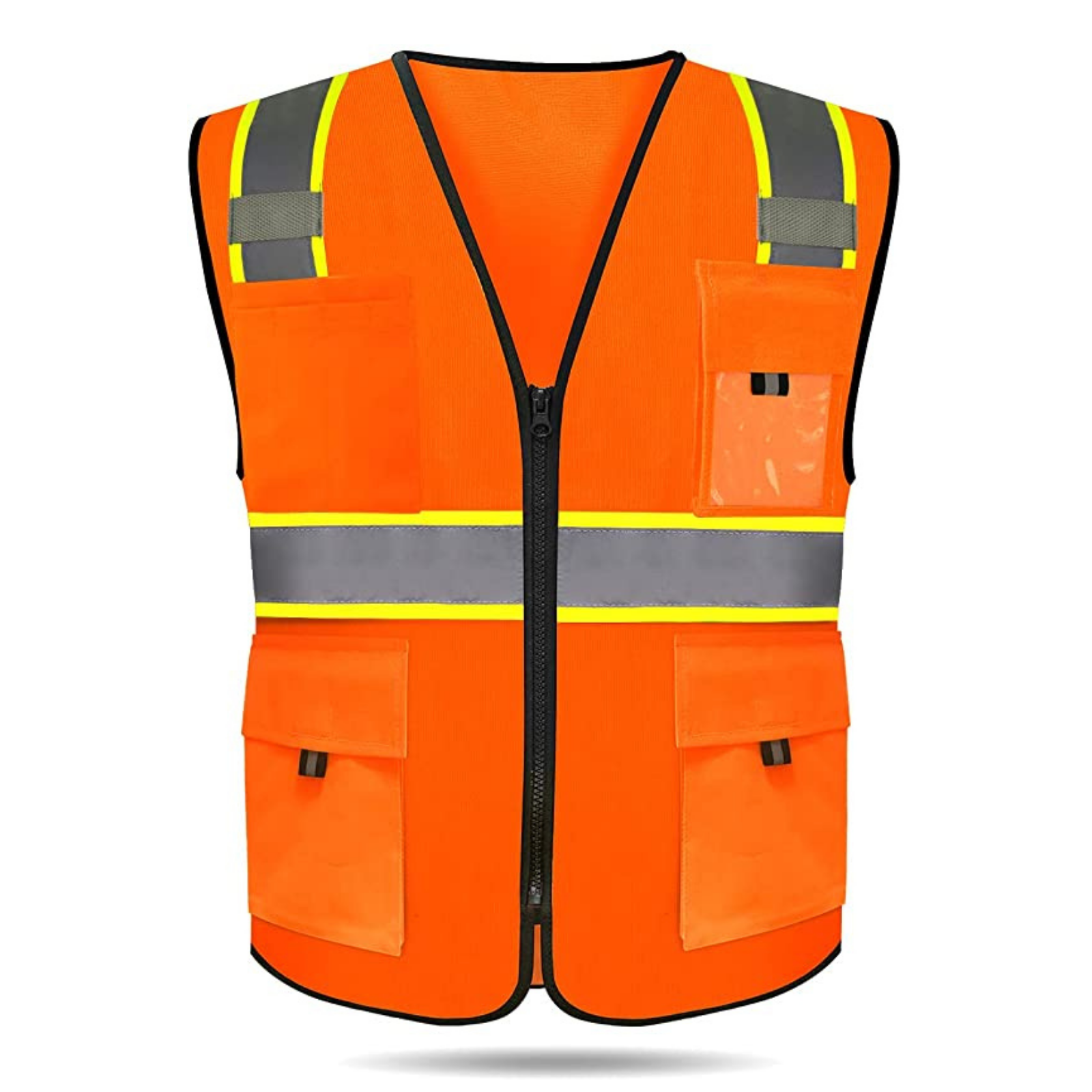 Construction Work Vest With Pockets And Zipper Meets ANSI ISEA   30951dd23ce049f29538e14fd32002d1 