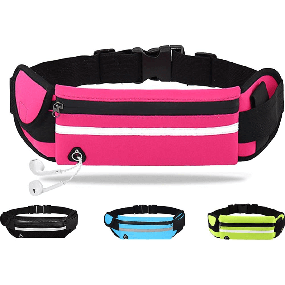 Waist Pack Pouch Running Belt with Headphone Port for Men Women