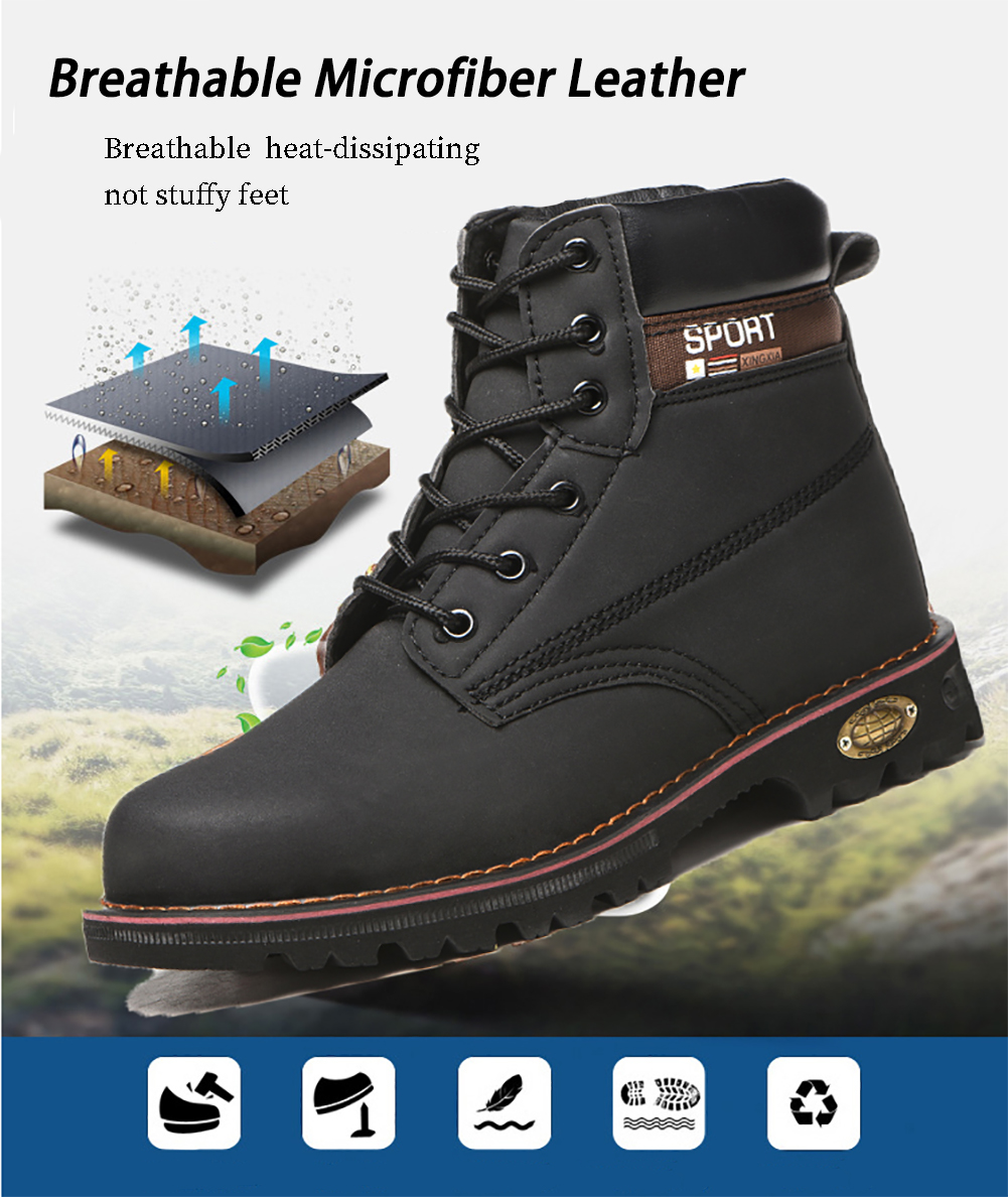 Steel Toe Leather Shoes Mid