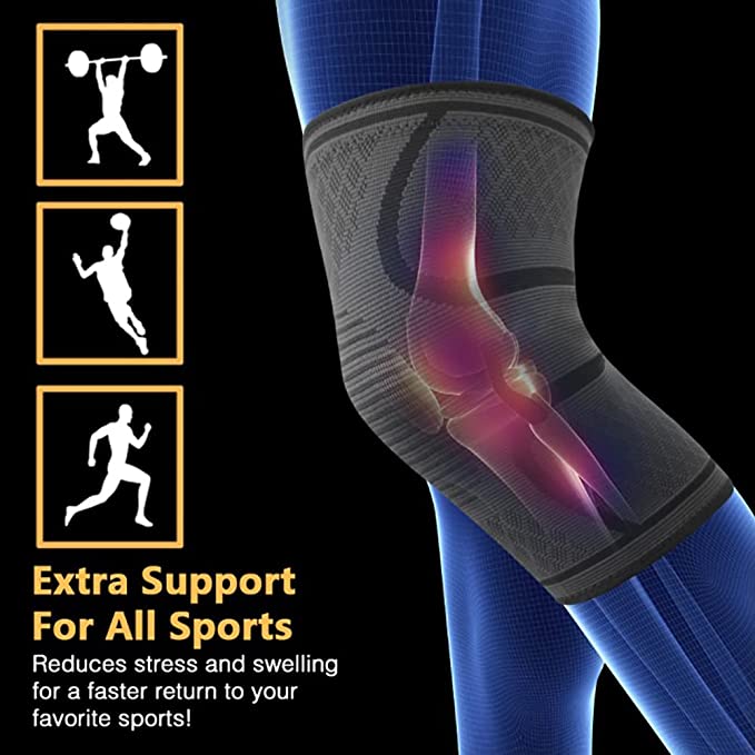 2 Packs Knee Brace with Anti-slip Design for knee Pain Arthritis