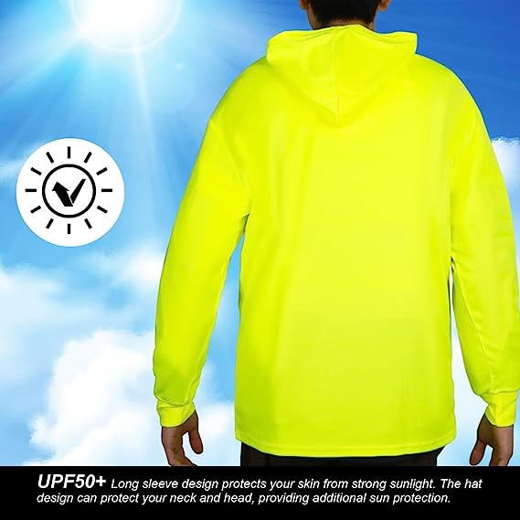 High Visibility Safety Shirts Hoodie Long Sleeve Work Shirt