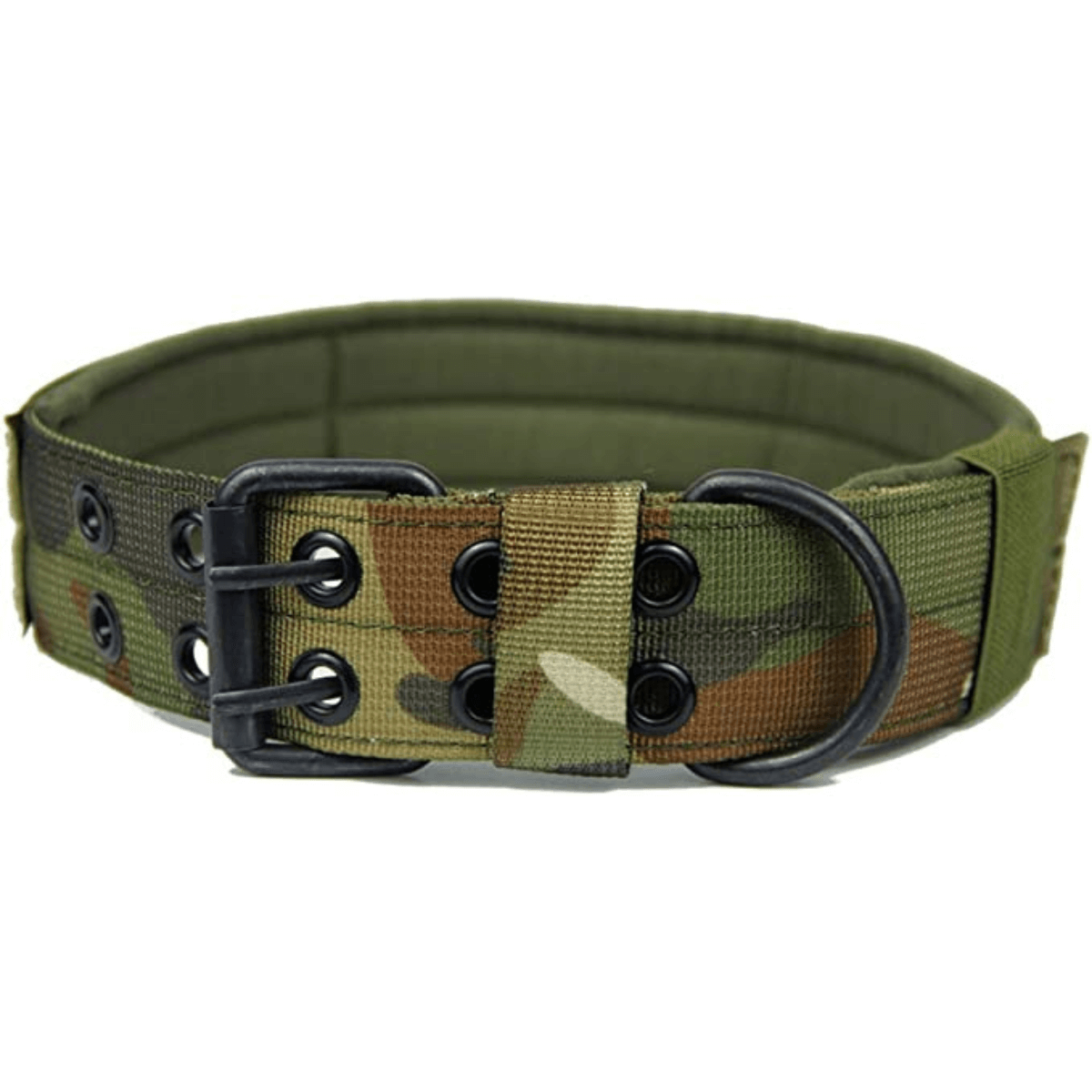 Military Nylon Dog Collars with Safety and Heavy Metal Buckle