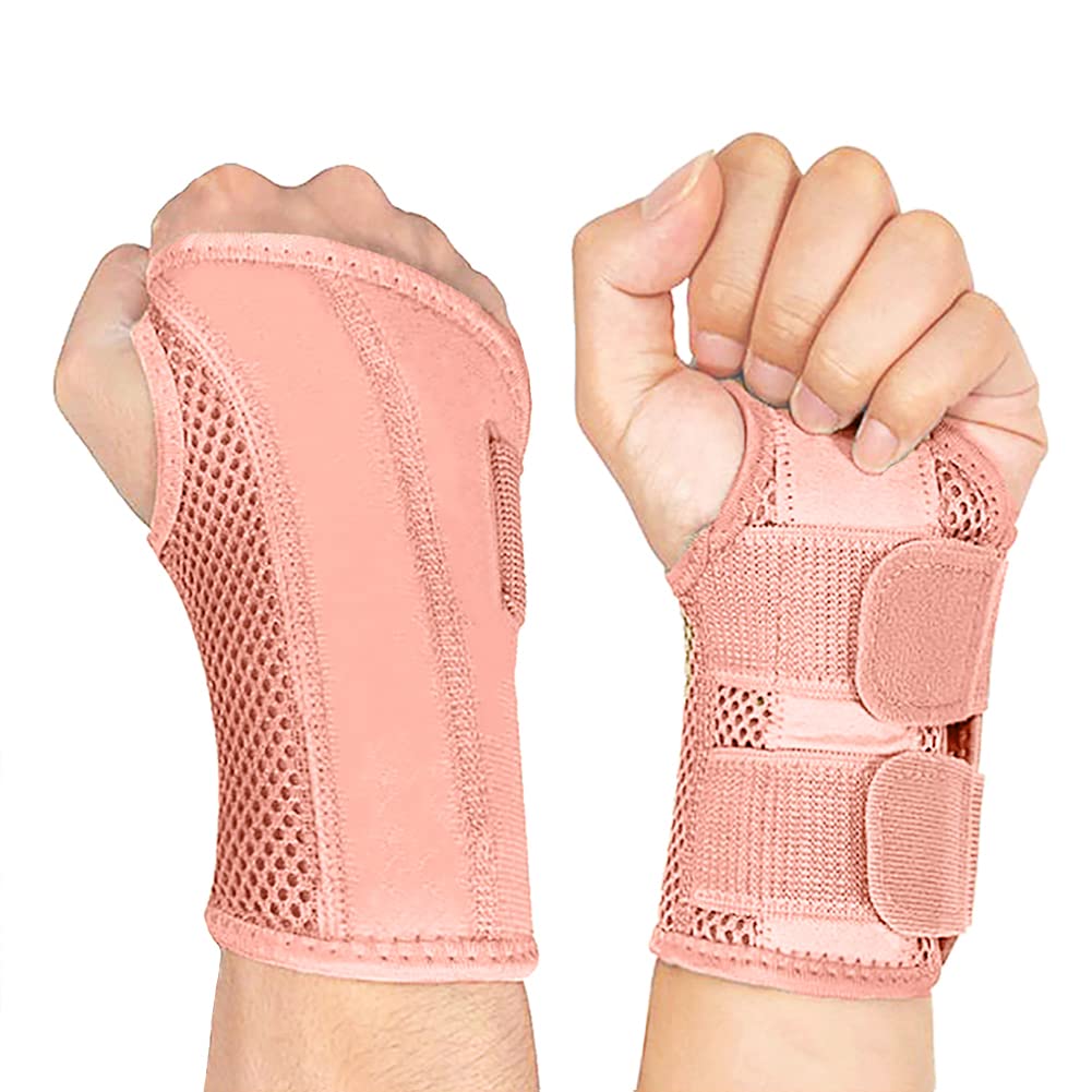 Night Wrist Splints with Compression Sleeve and Adjustable Straps