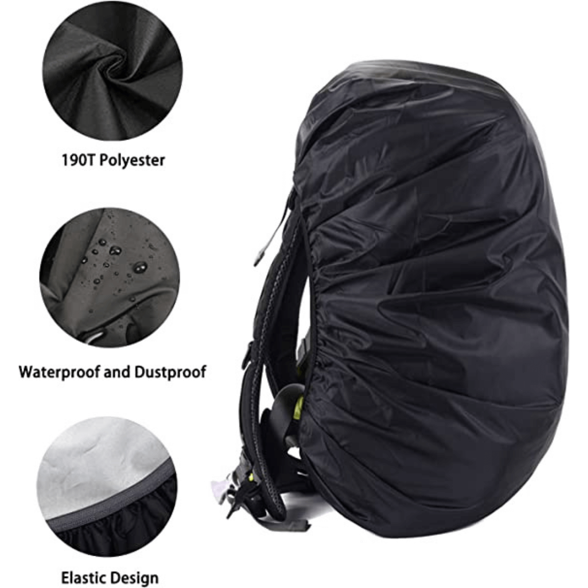 Foldable Ultralight Backpack Rain Cover with Reflective
