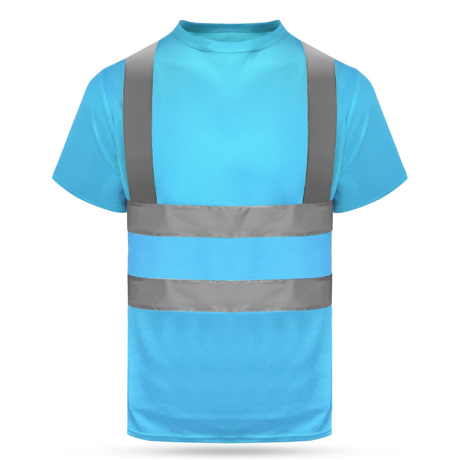 High Vis Reflective T Shirt Short Sleeve Safety Mesh Quick Dry Shirts (Medium, Yellow-1)