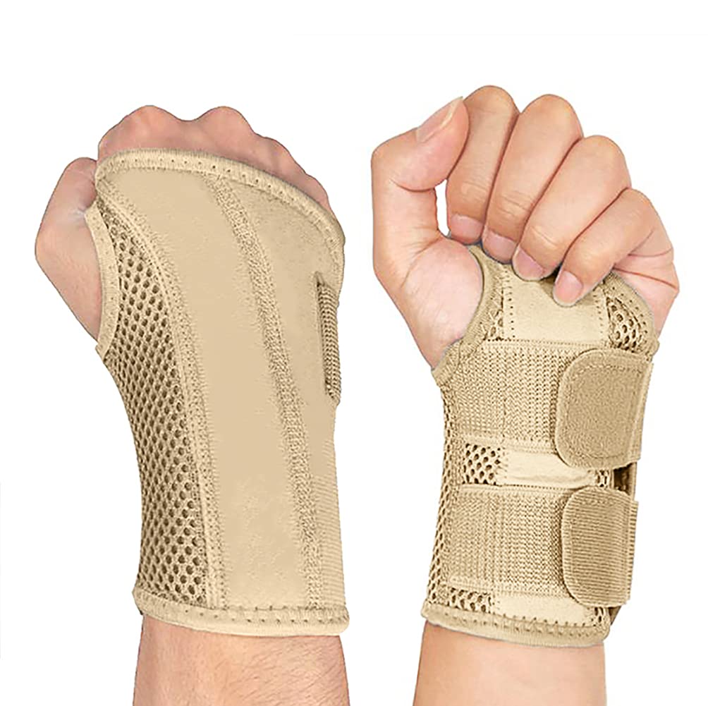 Night Wrist Splints with Compression Sleeve and Adjustable Straps