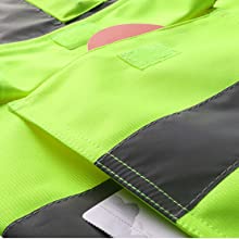 HYCOPROT High Visibility Safety Vest with Pockets and Zipper, Buckle Closure, Meets ANSI/ISEA Standards