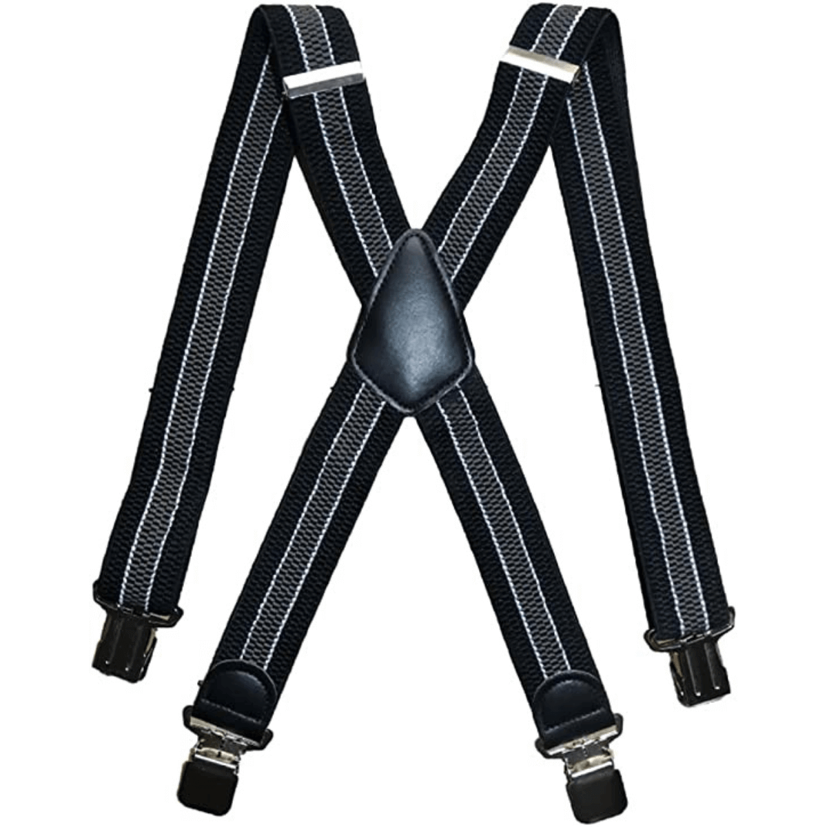 4 X Men's Elastic Braces Adjustable with 4 Strong Metal Clips