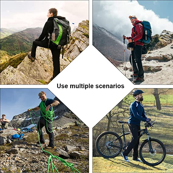 Men's Hiking Pants Cargo Work Pants with Zip Pockets and Belt