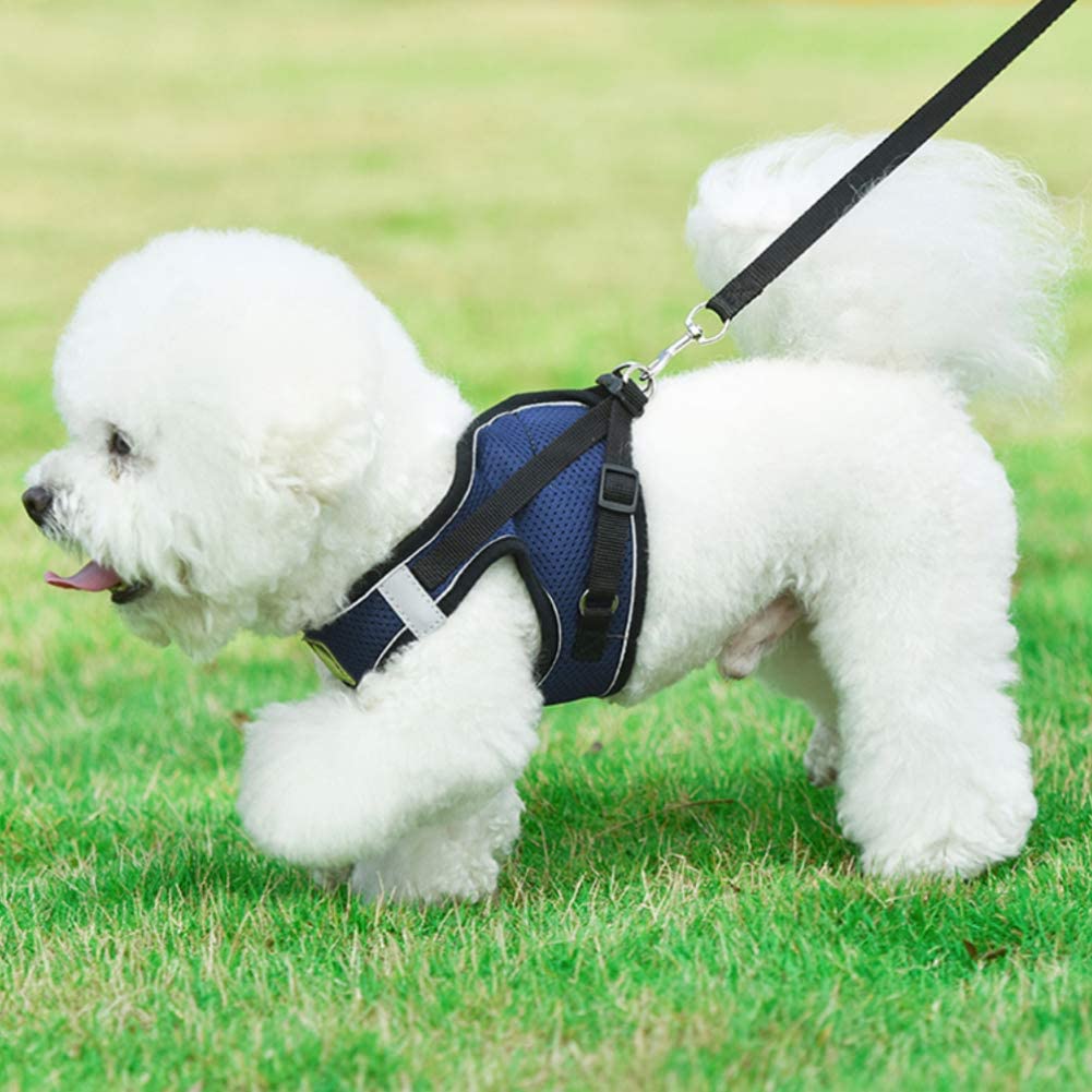 Reflective Dog Harness and Lead Set No-Pull Mesh Puppy Vest