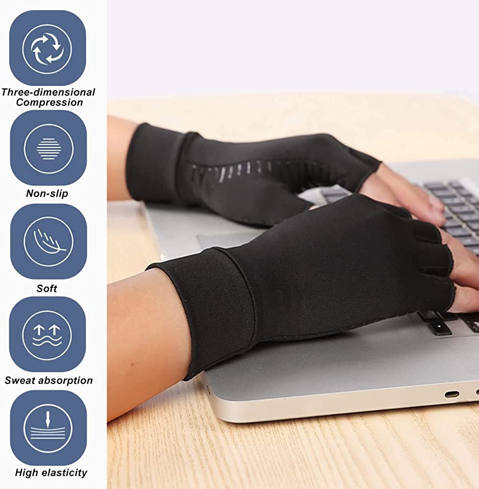 Arthritis Compression Gloves Copper Infused for Rheumatoid