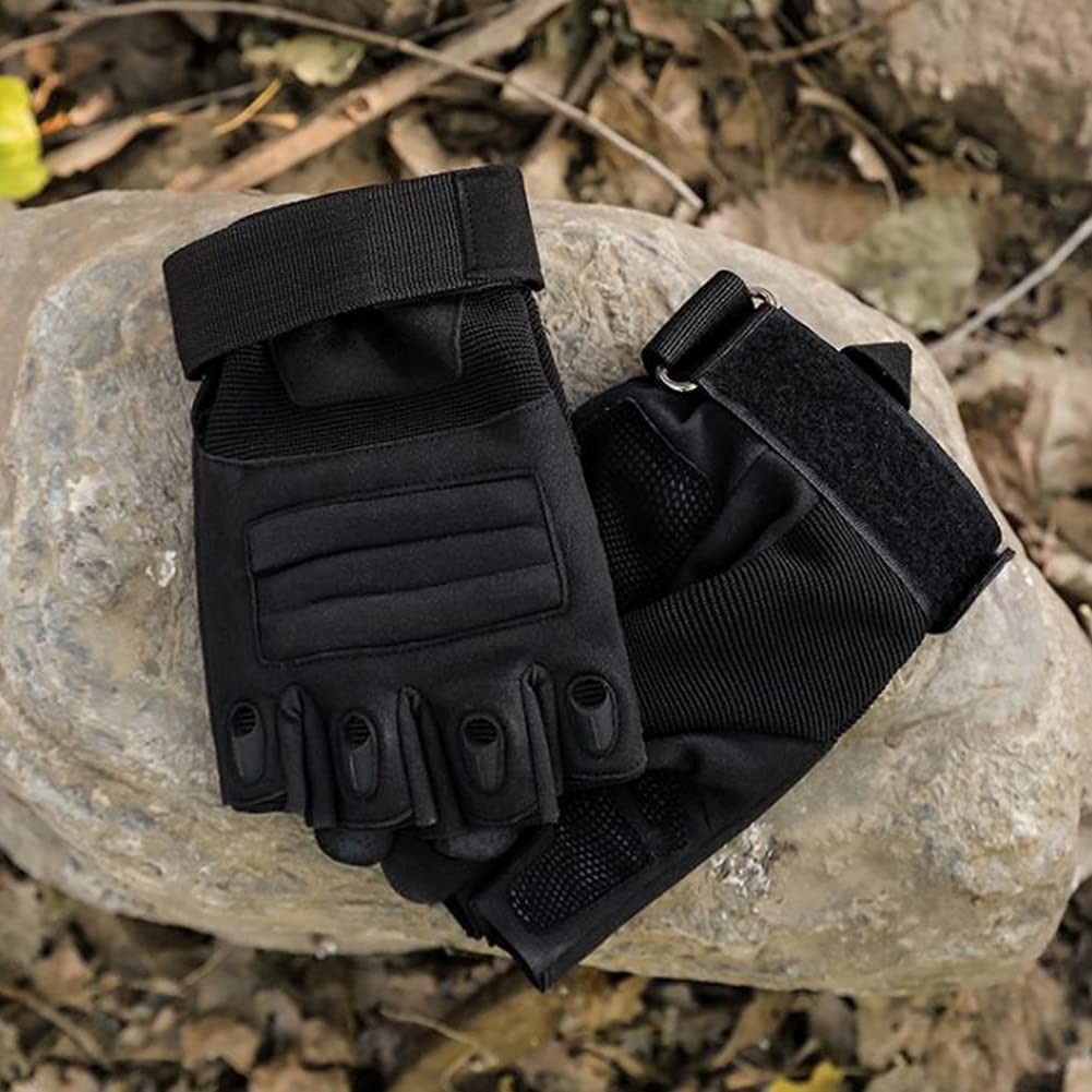 Half Finger Airsoft Gloves with Adjustable Wrist Velcro