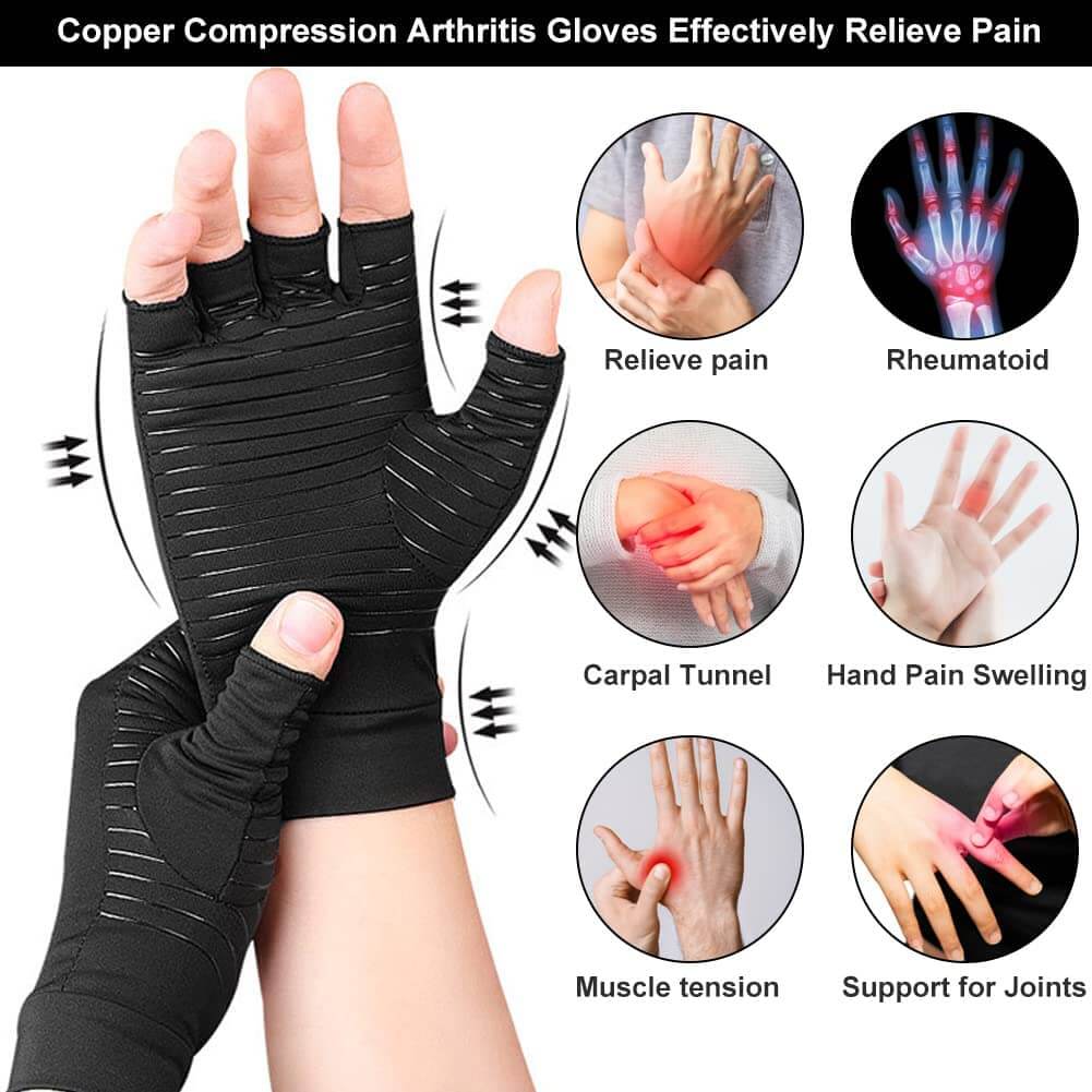 Arthritis Compression Gloves Copper Infused for Rheumatoid