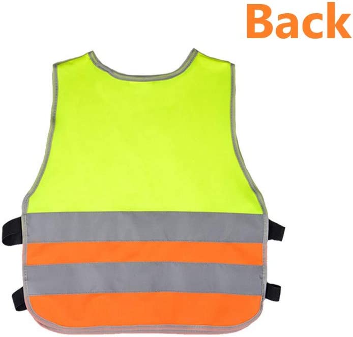 Kids Reflective Safety Vest with 2 Band Elastic Straps