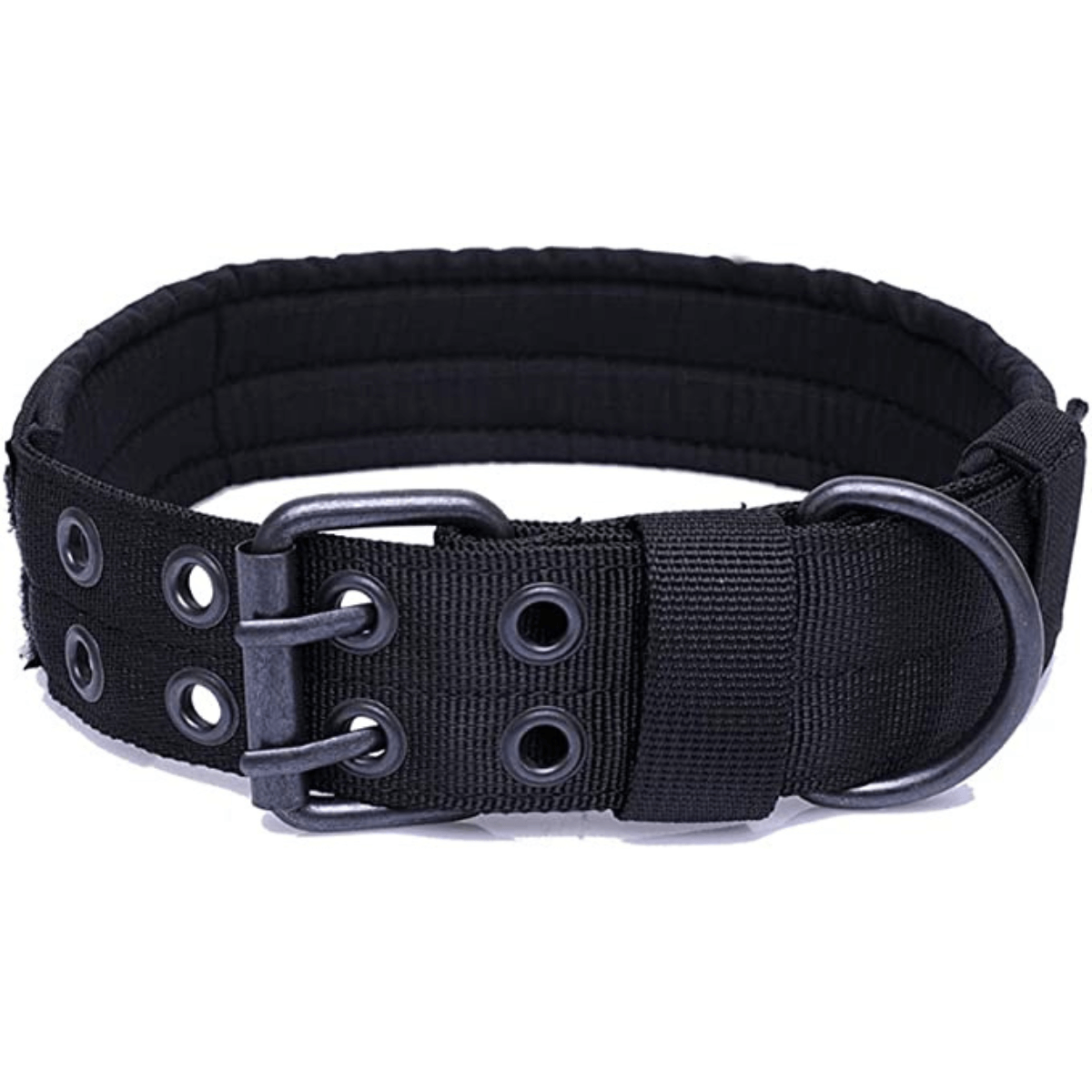 Military Nylon Dog Collars with Safety and Heavy Metal Buckle
