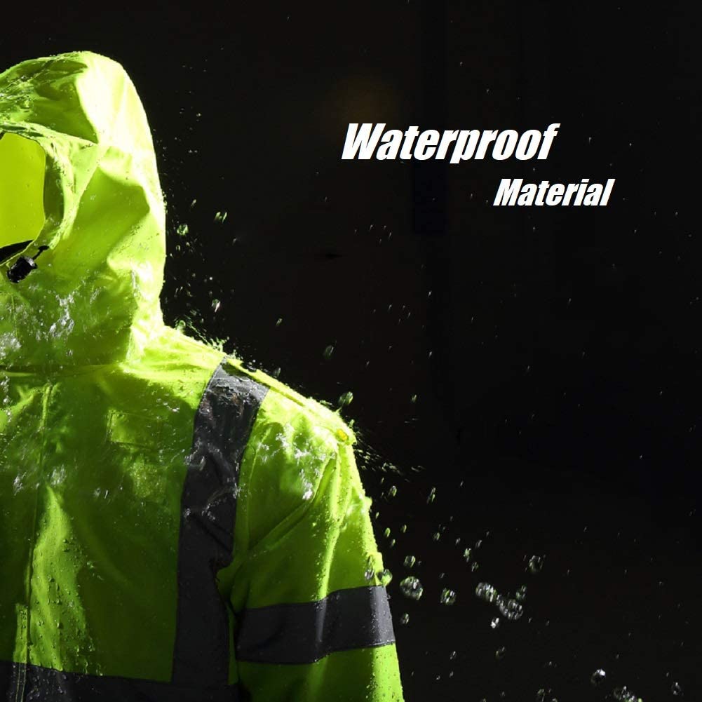 HYCOPROT Safety Bomber Jackets Reflective High Visibility Winter Warm Workwear, ANIS Class 3 Compliant Approved (L, Neon Yellow)