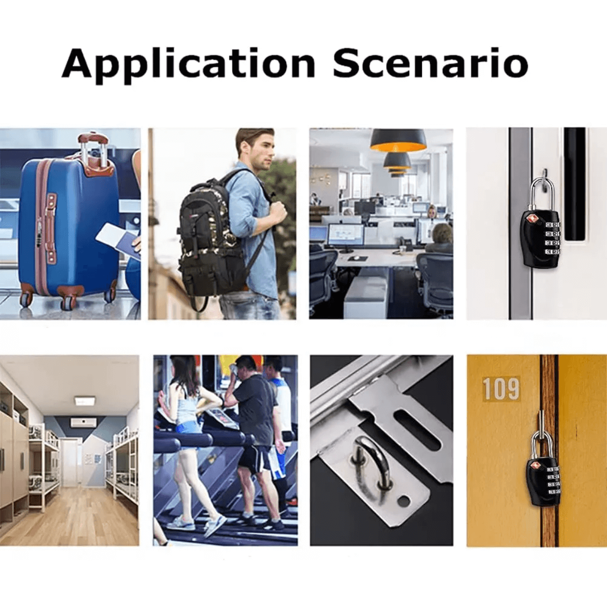 2 Packs TSA Approved Luggage Locks with 4 Digit Combination Padlock 