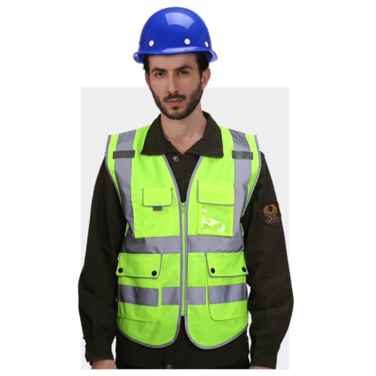 Class 2 High Visibility Safety Vest with Pockets and Zipper