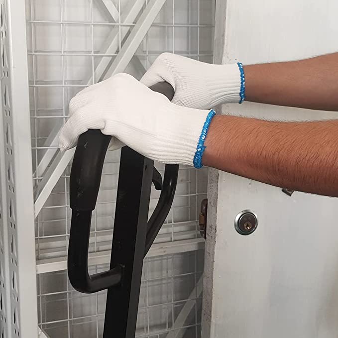 HYCOPROT Work Gloves Cotton Polyester String Knit Safety Protection Working Glove Lightweight Durable for Industrial