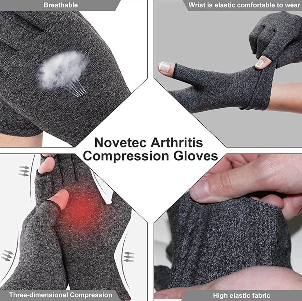 2 Pairs Cotton Arthritis Compression Gloves for Osteoarthritis