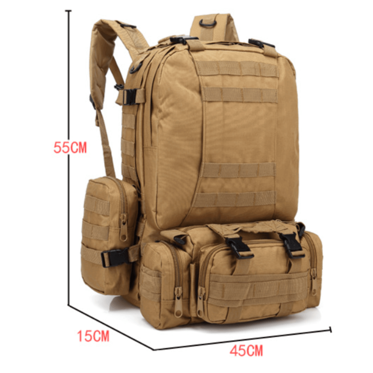 Army Rucksack Assault Pack with Detachable Molle Bag