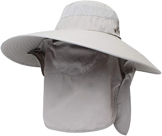 Sun UV Protection Hat Neck Flap Mesh Cap For Outdoor Sports Activity Men Sunscreen Waterproof Fishing Hats Hiking Camping Traveling 