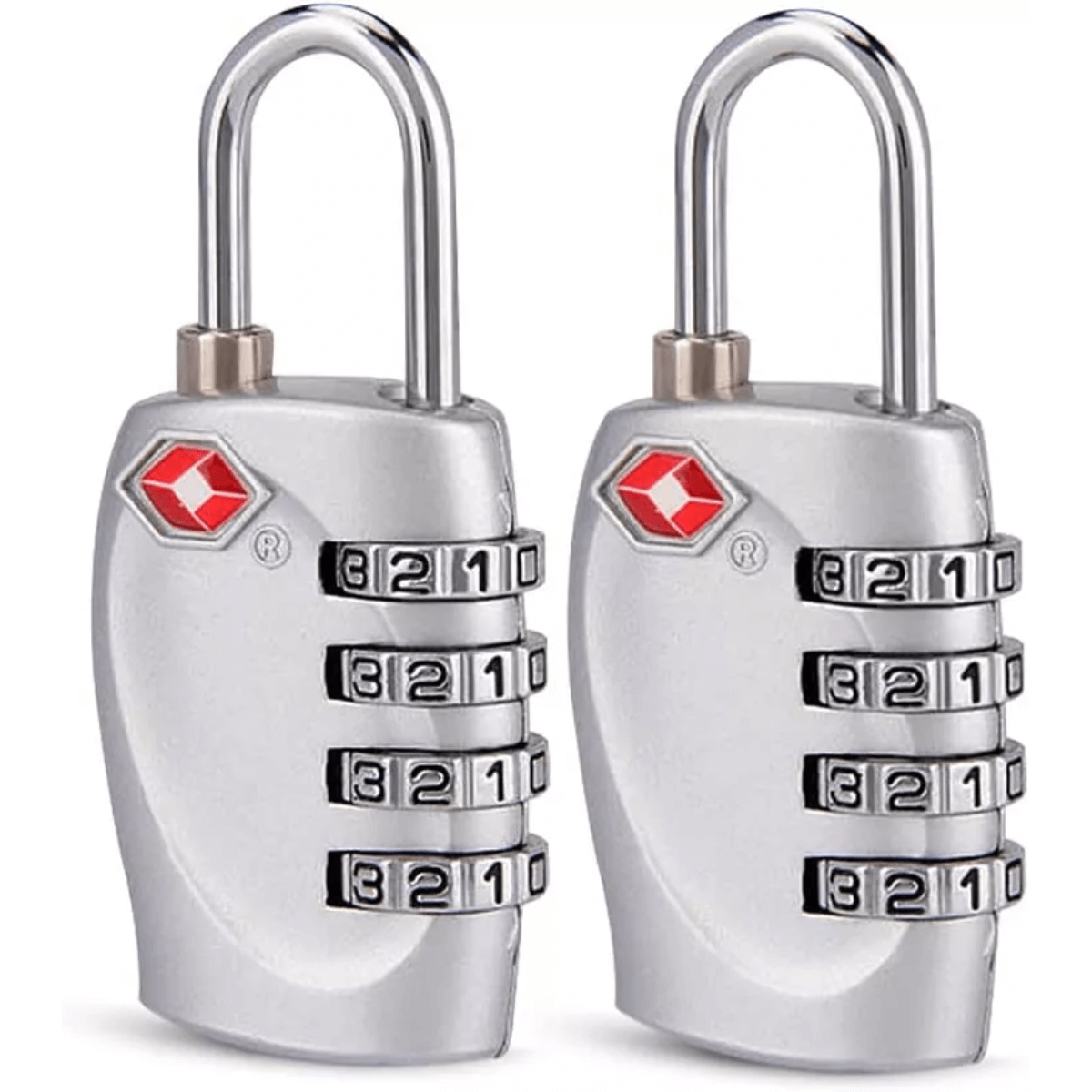 2 Packs TSA Approved Luggage Locks with 4 Digit Combination Padlock 