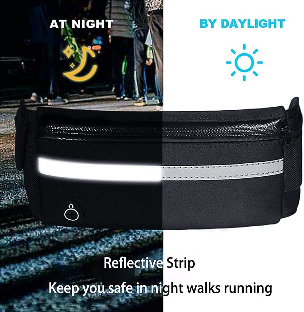 Waist Pack Pouch Running Belt with Headphone Port for Men Women