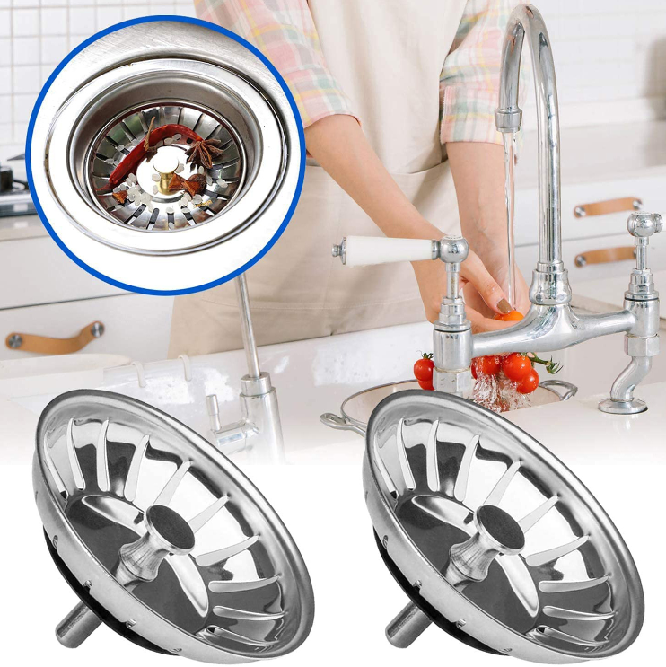 Stainless Sink Strainer with Eccentric Operation and 20 Slots