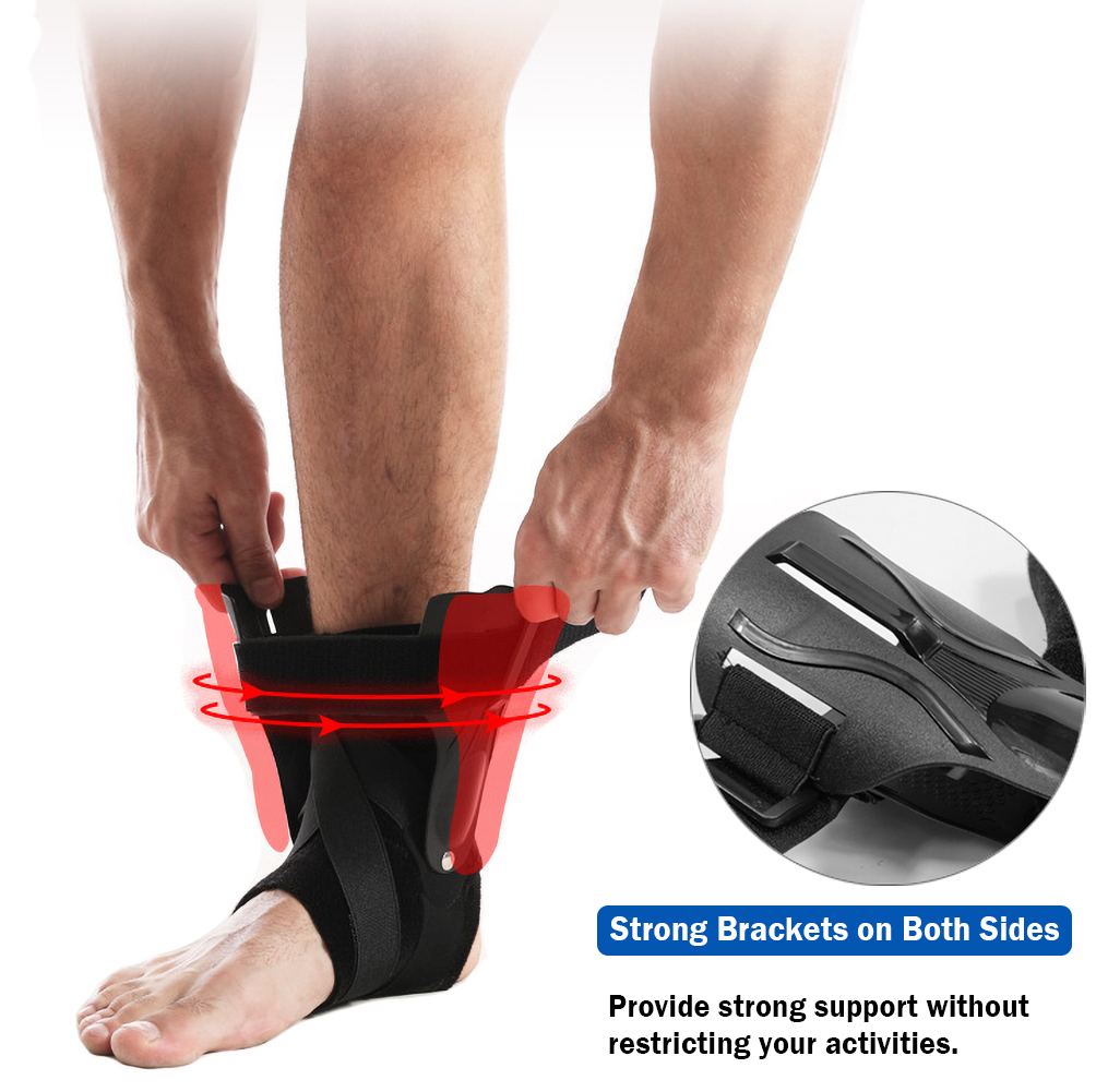 Ankle Support Brace for Men Women Adjustable Compression Sleeve Ankle Support Wrap Stabilizer For Sprained Ankle Plantar Fasciitis Achilles Tendon Sprain Injury Recovery