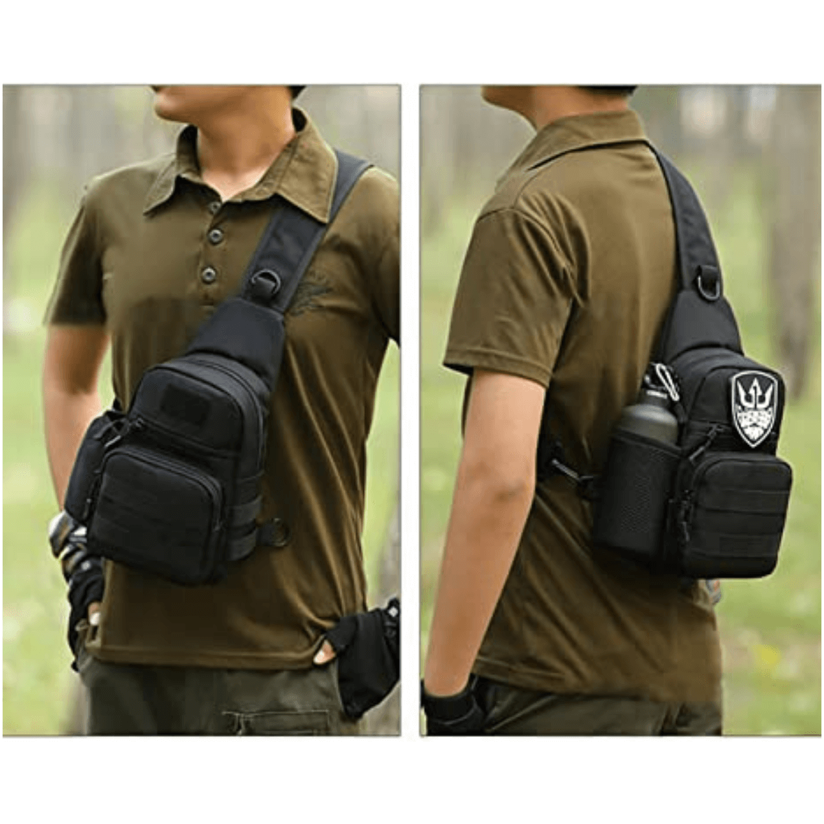 Tactical EDC Shoulder Sling Backpack for Men Traveling Trekking