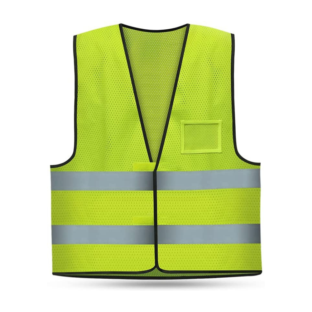 Hi Visibility Safety Jacket Zipped Vest Waistcoat Workwear Reflective hi vis viz 