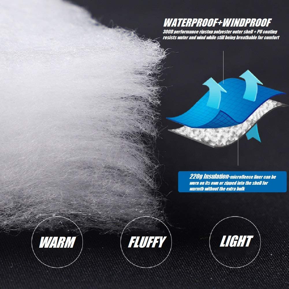 HYCOPROT Safety Bomber Jackets Reflective High Visibility Winter Warm Workwear, ANIS Class 3 Compliant Approved (L, Neon Yellow)