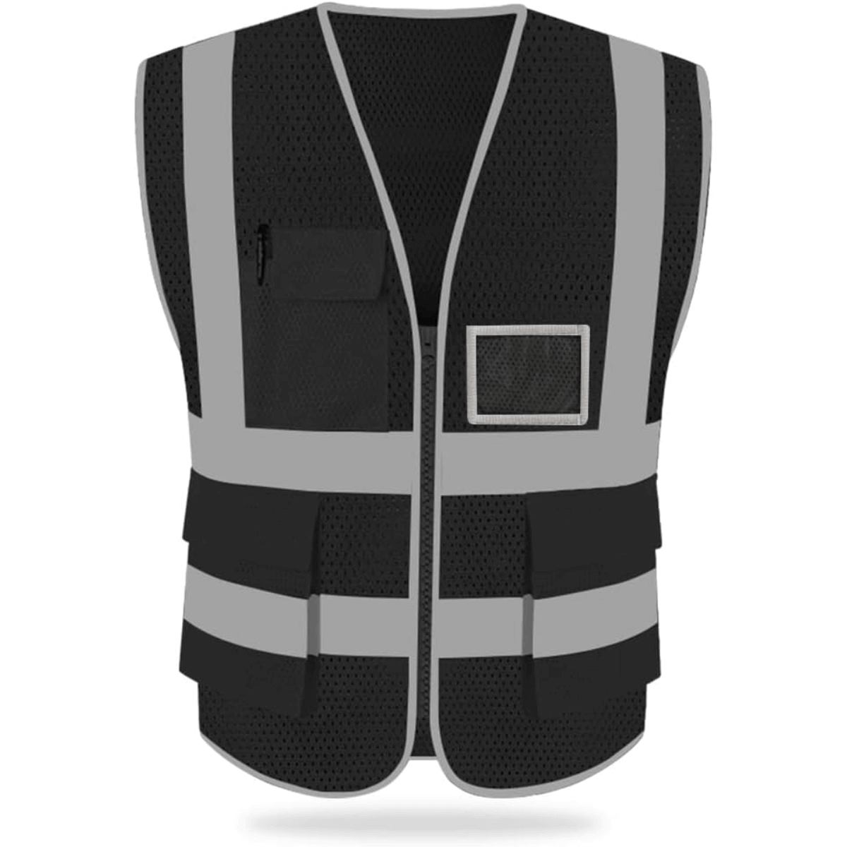 ANSI/ISEA Mesh Safety Reflective Vest with Pockets and Zipper