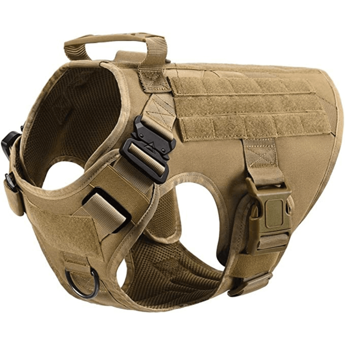 Adjustable Tactical Dog Harness with Handle 2X Metal Buckle