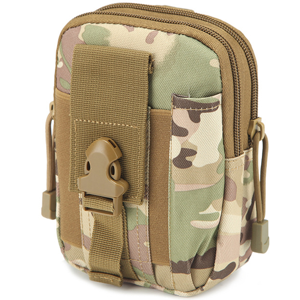 Tactical Waist Bag Military Fanny Adjustable Sling Bag with Water Bottle Pouch for Fishing Hunting Camping Hiking (Black)