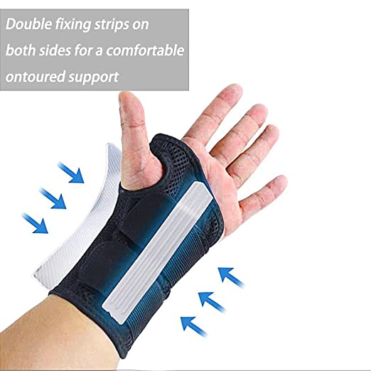 Night Wrist Splints with Compression Sleeve and Adjustable Straps