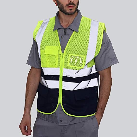 High Visibility Reflective Waistcoats with Pocket and ID Holder