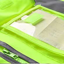HYCOPROT High Visibility Safety Vest with Pockets and Zipper, Buckle Closure, Meets ANSI/ISEA Standards