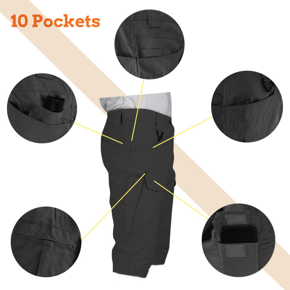 Tactical Cargo Shorts Men's Hycoprot Lightweight Multi Pockets Ripstop