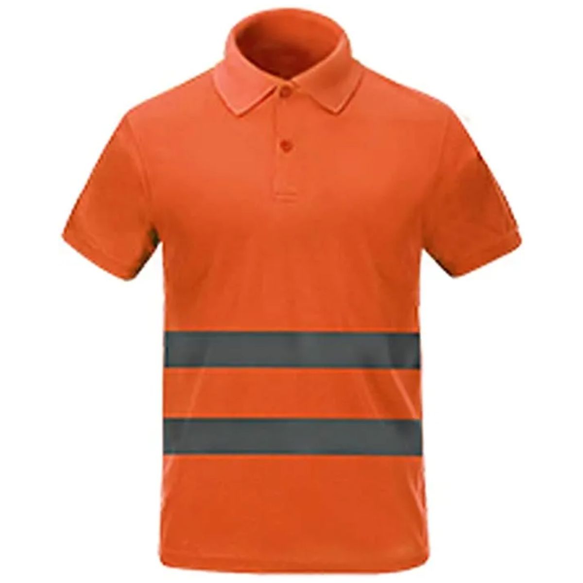 Mens Workwear Polo Shirt with 2 Reflective Tape Band