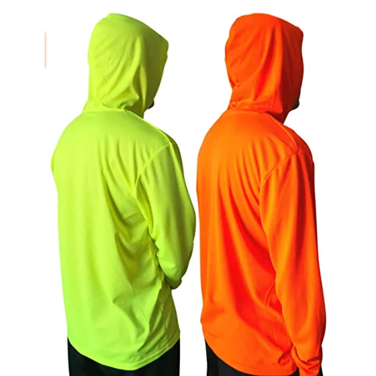 High Visibility Safety Shirts Hoodie Long Sleeve Work Shirt