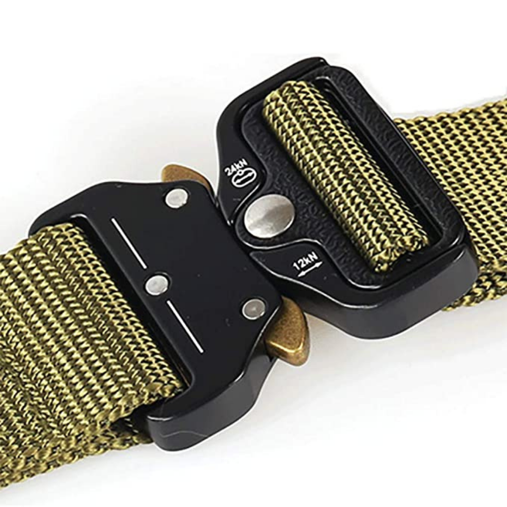 Tactical Belt Heavy Duty Belts Nylon Canvas Military Waist Belt Quick-Release Metal Buckle for Hunting Running Outdoor 125 * 3.8 (CM)