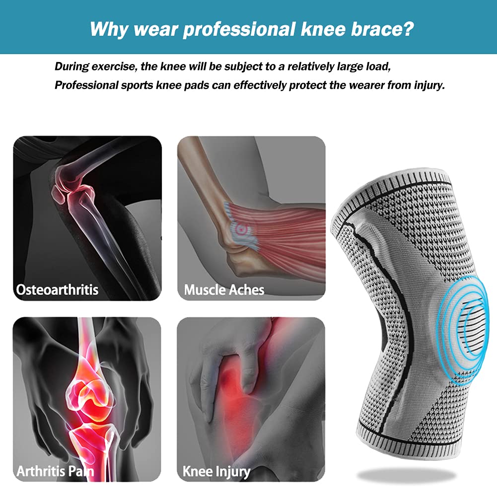 Medical Grade Knee Pads with Patella Gel Pad for Joint Pain Relief