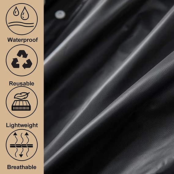 Portable EVA Reusable Raincoat with Hood and Sleeves