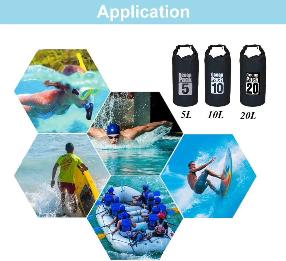 5L/10L/20L/30L Floating Waterproof Backpack with Shoulder Strap