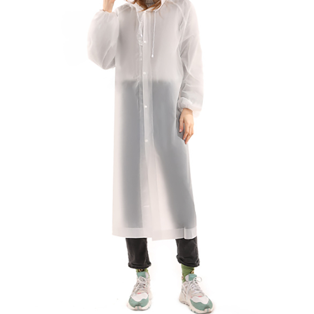 HYCOPROT Rain Coat Portable EVA Rain Poncho Waterproof Reusable Lightweight Raincoats with Hood and Sleeves Simple