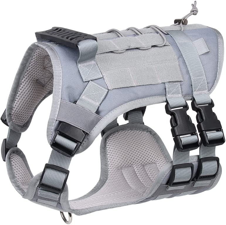 Military No Pull Service Dog Vest with Molle and Loop Panels
